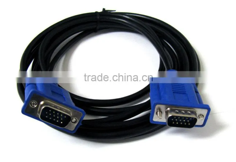 BLUE SVGA VGA Monitor M/M Cable CORD FOR PC TV