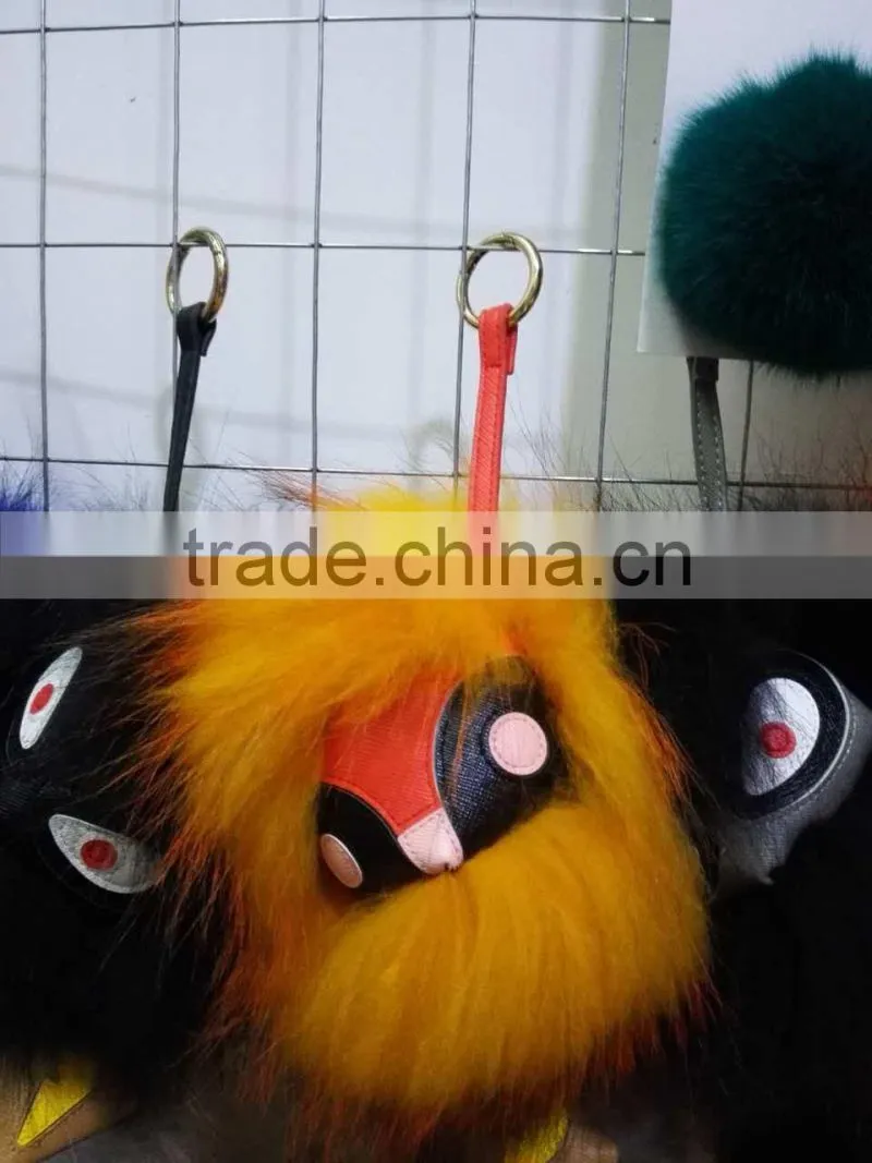 Luxury fox fur monster /fur monster keychain