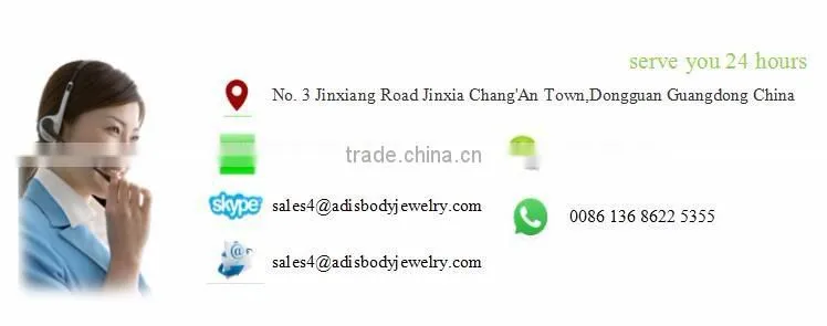 2016 latest body piercing jewelry design glass ear tunnel flesh tunnel for women
