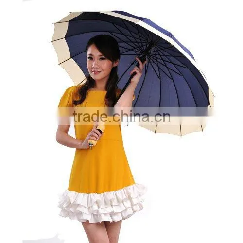 23 inch 16 ribs automatic cheap promotional umbrella