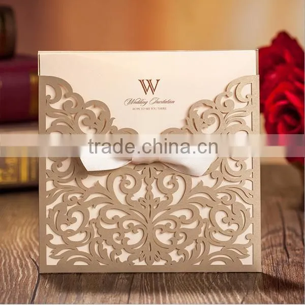 White Wedding Invitation Card