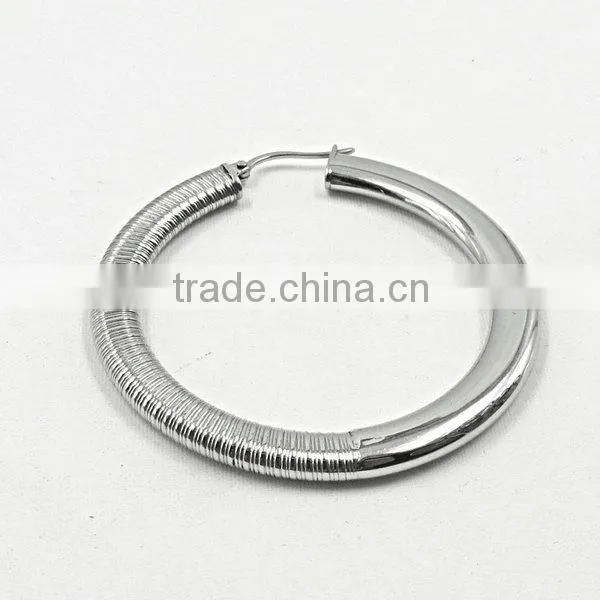 stainless steel large hoop earrings