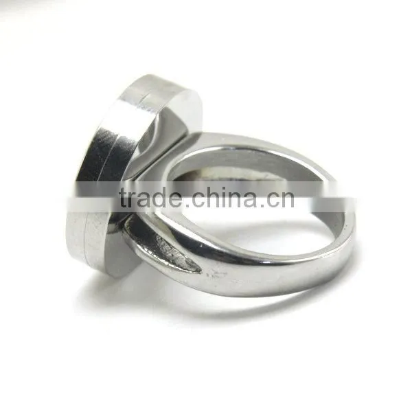 Fashion Stainless steel locket ring, flowers ring, perfume ring