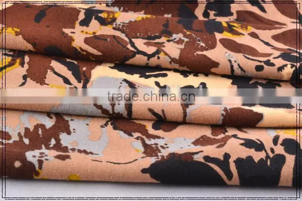 30s 30D good stretch viscose single spun printed fabric