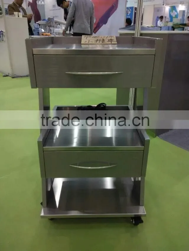 High quality Dental mobile cabinet, hospital trolley with socket