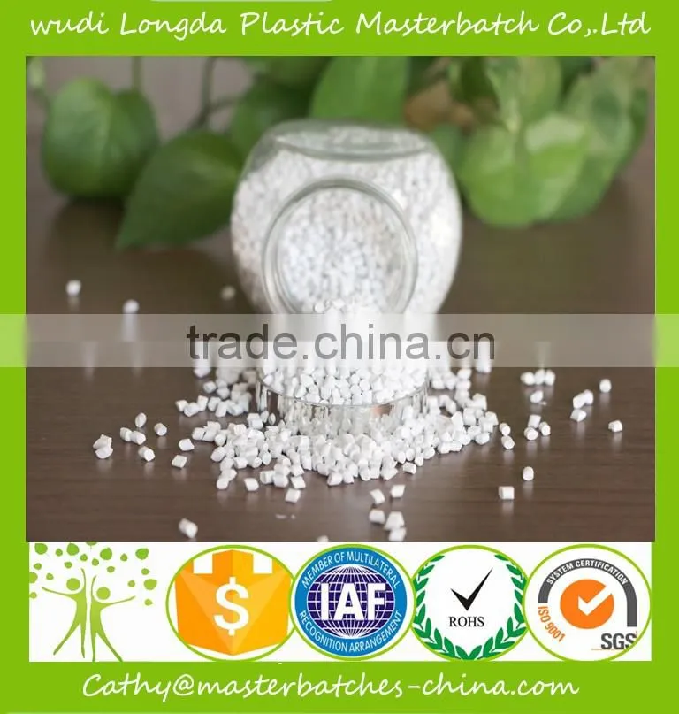 HDPE/LDPE/LLDPE/PP Food Grade White Masterbatch for Making Plastic Bags