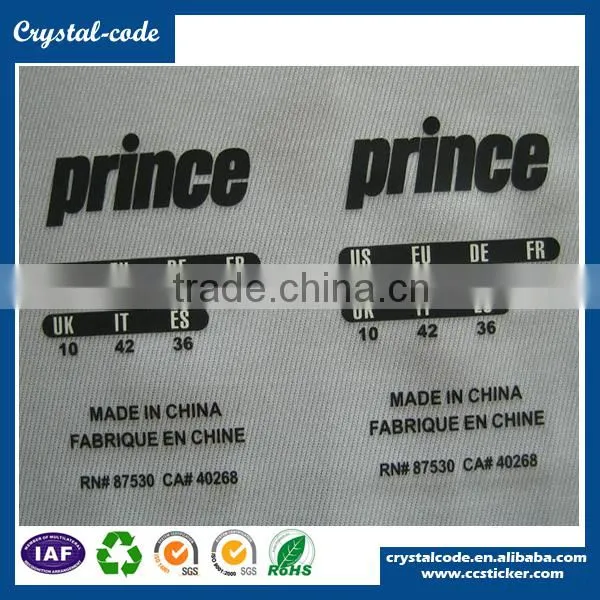Printed cloth woven heat press clothing label