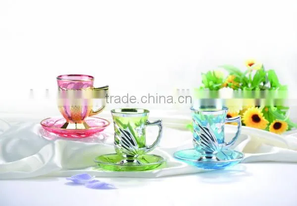 Silver plating small cups and saucers