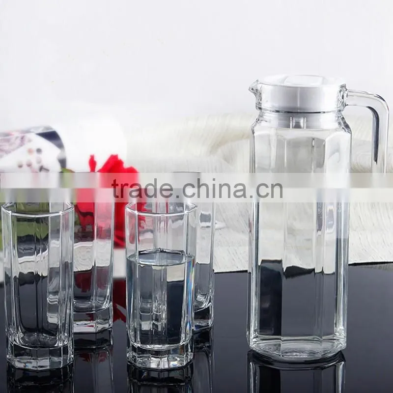 5pcs 7pcs water drinking clear glass drinking set