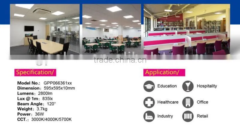 CE 36W 60x60cm LED Panel Light