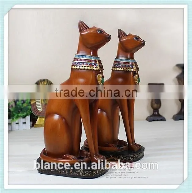 resin egytain bast statue of cat feline goddess Bastet