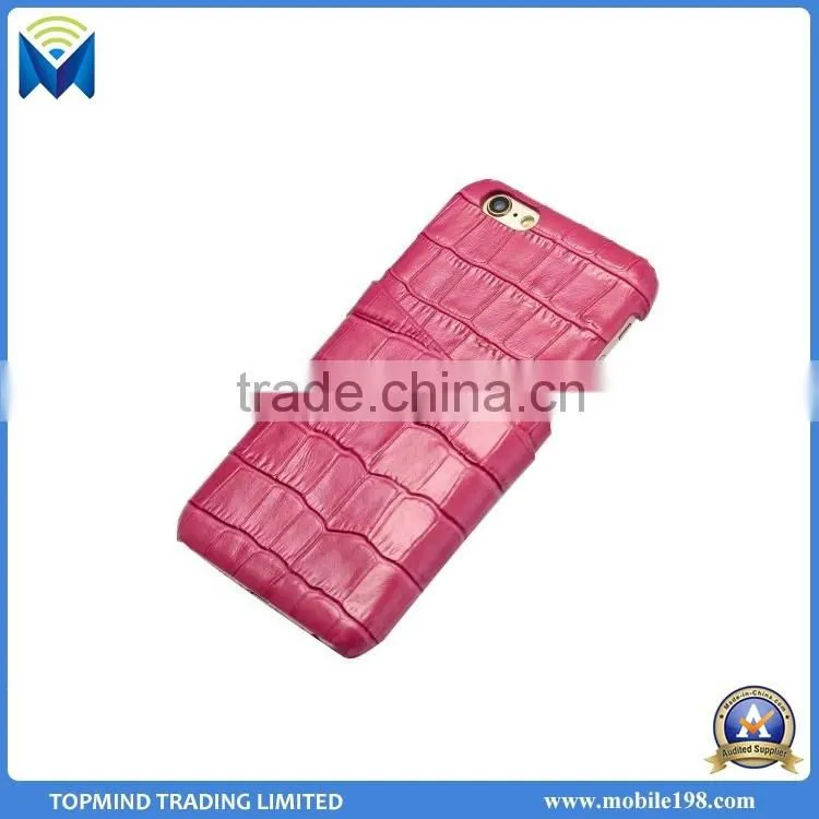 New Products Crocodile Pattern Leather Back Cover Case for iPhone 6S 6S Plus
