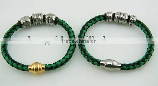 Magnetic bracelet mens PU leather bracelet-BL6967