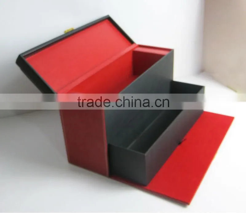 Luxury custom red wine box wooden box the latest packaging