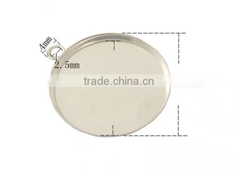 Cheap Price Wholesale Cabochon Pendant /Copper Plated Jewelry Base Pendants For Engraving And Laser