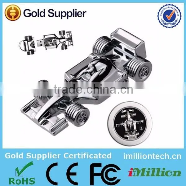 Charming solid metal USB Thumb Drive in the shape of a Formula 1 racing car