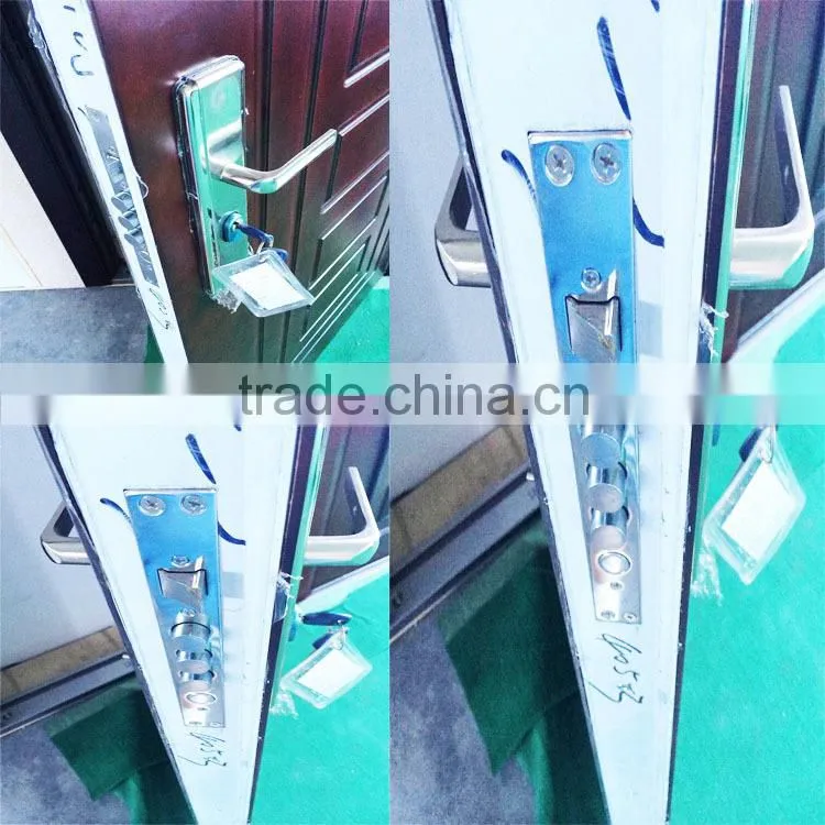 solid engineering wood door frame armored entrance arch gate bullet proof flush door