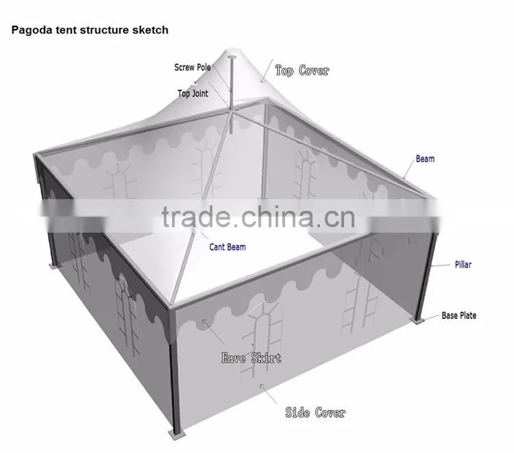 Aluminum frame commercial activity outdoor event tent for sale
