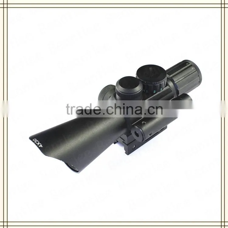M7 4X30 best quality red laser pointer wide angle snipe rifle scope for sale