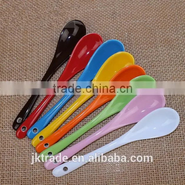 Cheap bulk Creamic coffee spoon/ Porcelain soup spoon