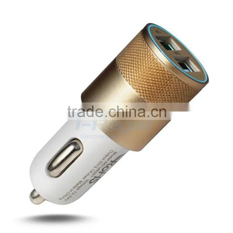 dual port car usb charger with CE ROHS certification