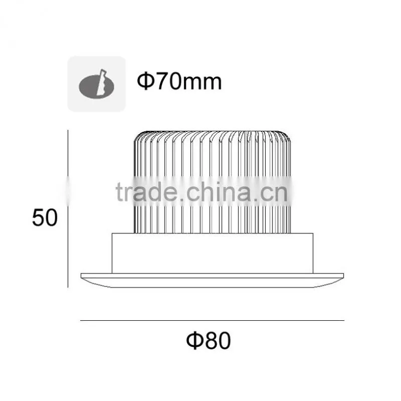 No Need Driver Dimmable 6watts Led Light Downlight TEC002ND6WB