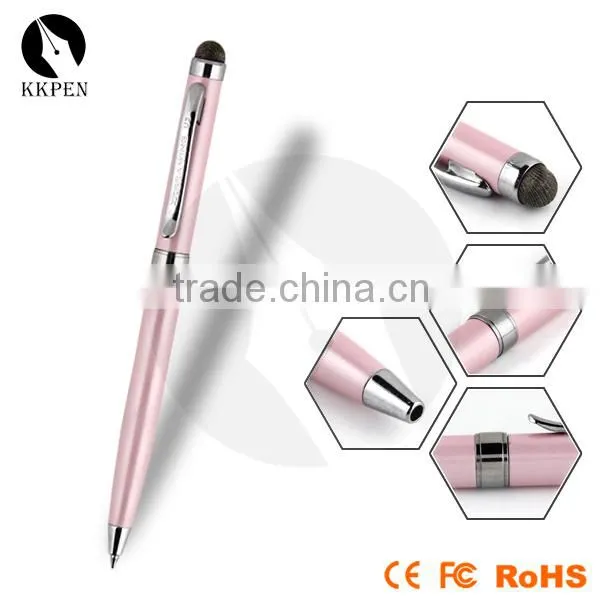 KKPEN Slim 2 In 1 Metal Stylus Touch Pen Multi-color cheap promotional metal ballpoint pens