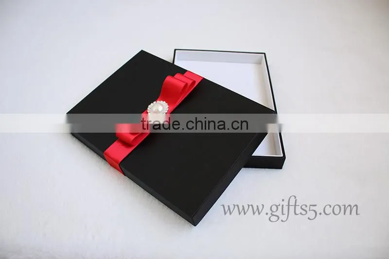 High quality Black wedding gift boxes for invitation cards