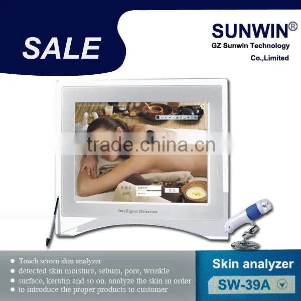 Sunwin manufacturer Full touch screen Professional intelligent skin analyzer