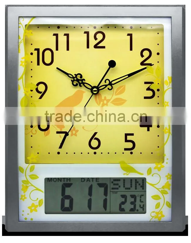 WC28201 automatic calender wall clock/selling well all over the world