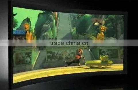 VICTORY 3d curved frame projection screen with 3 floor stand