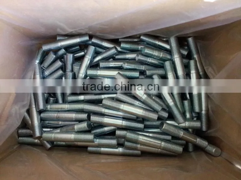 Double end studs in bolts, DIN933/931 H.D.G / Galvanized with black /yellow zinc plated/blue white