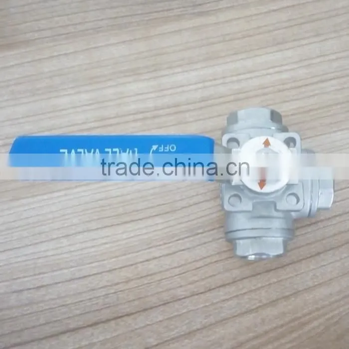 High quality three-way 1000psi Ball Valve