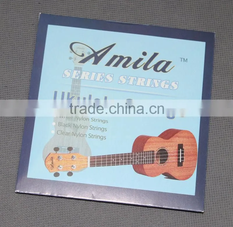 Amola Ukulele Strings Soprano Concert Tenor 21" 23" 26" Ukulele Strings (Paper Box Pack,Black White Clear Choose)