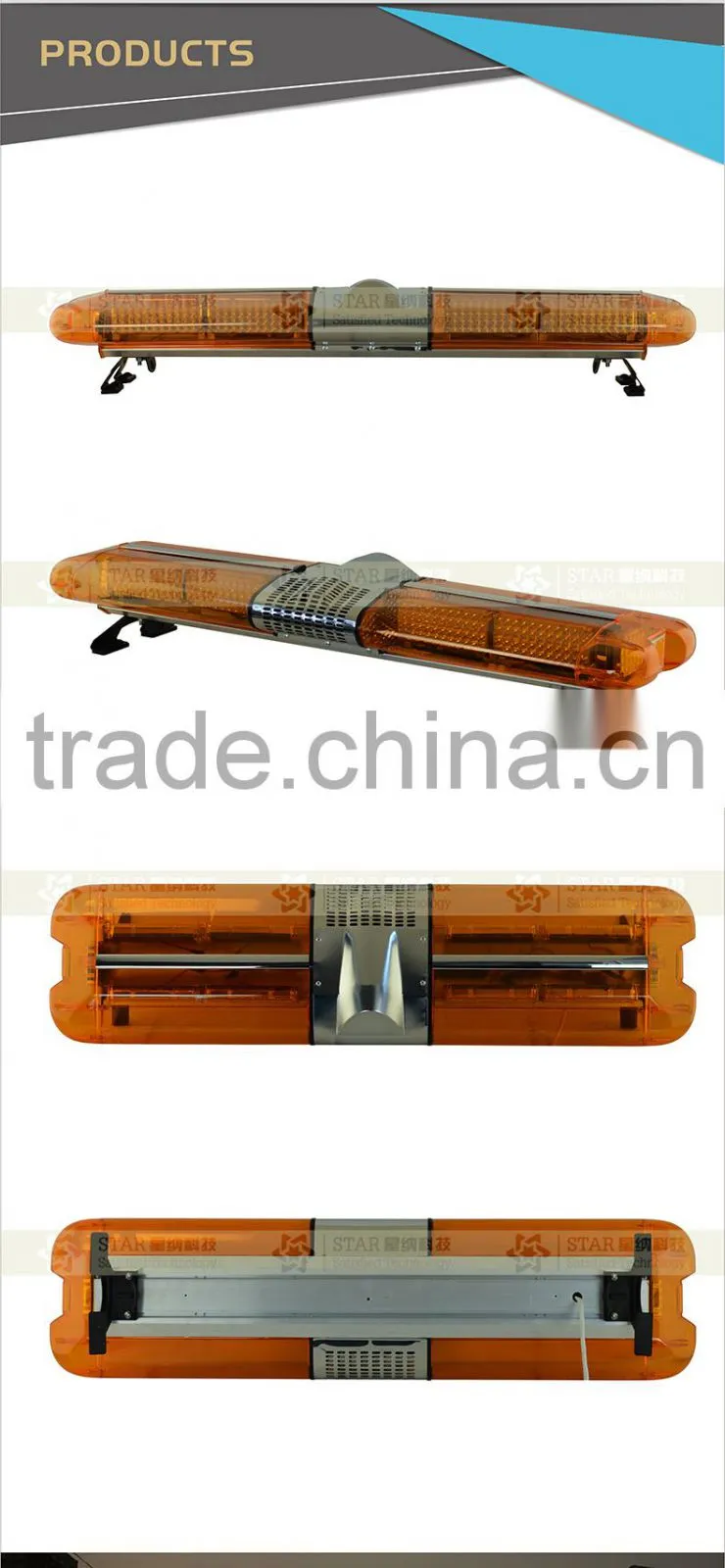 Police led amber warning light bar TBD-2000L/AMBER