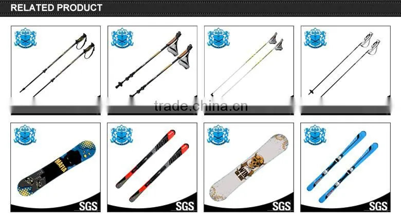 Adult skiing equipment funny tools Tri-axial fiberglass downhill skis