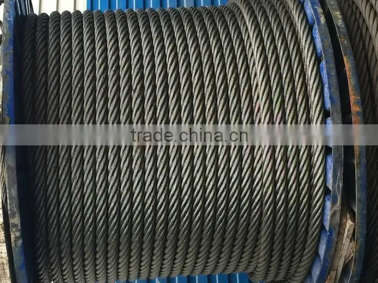 stainless steel wire rope 1x19 for crane 7X19 steel wire rope