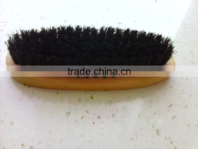 Factory price cheap round shape wooden shoes brush