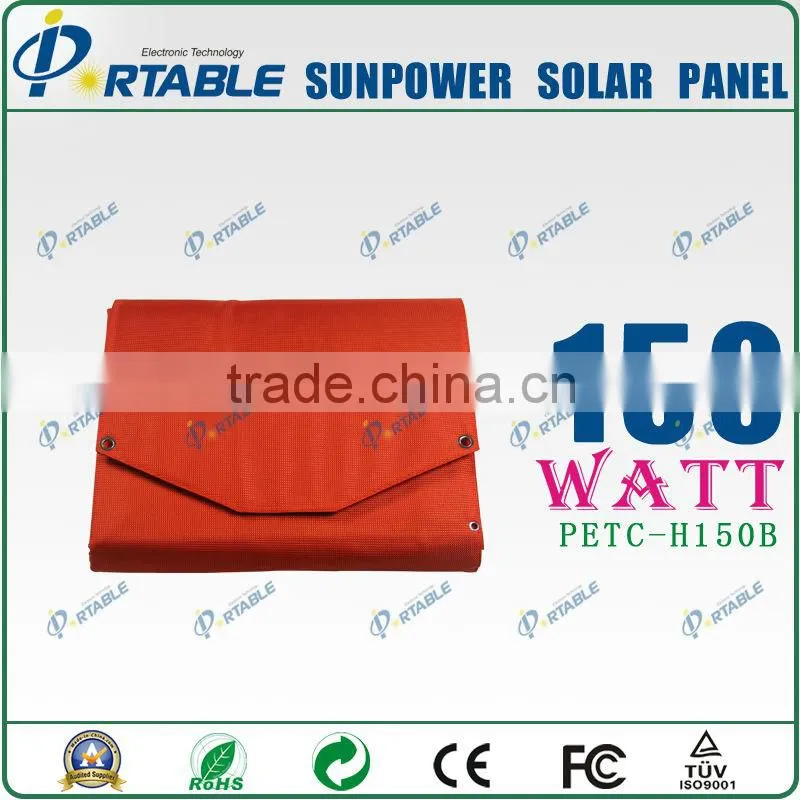 High efficiency sunpower solar panel, solar flexible panel 15W (PETC-SE15H)
