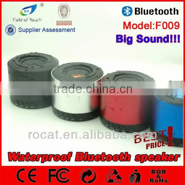 Model F009 Super bass Metal Mini Speaker Bluetooth with Strong Vibration TF Card FM Radio