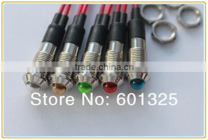 8mm 12 volt led indicator lamp with 20cm wire