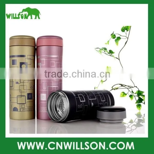 2016 new lid with tea Filter bottles alibaba bottle office gift water bottle