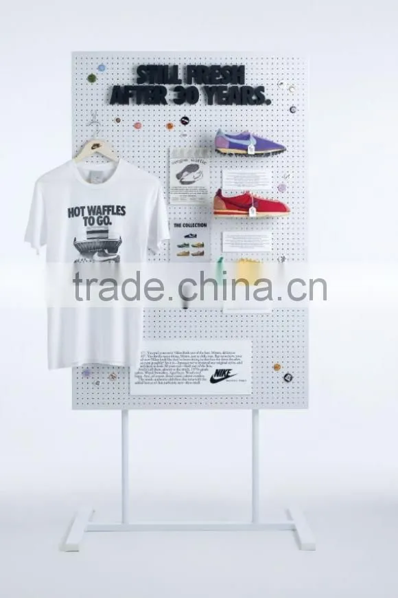garment cloth display stand, floor metal display racks and stands/ pegboard display rack