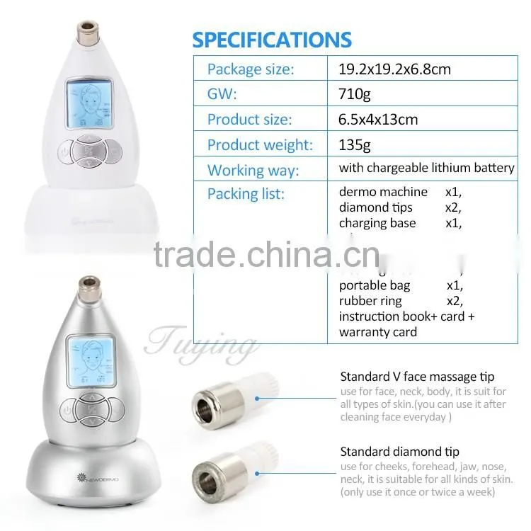 6 in 1 popular crystal diamond microdermabrasion machine for sale