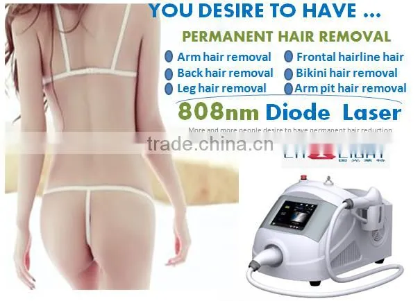 Painless 808nm portable diode laser hair removal machine for home use