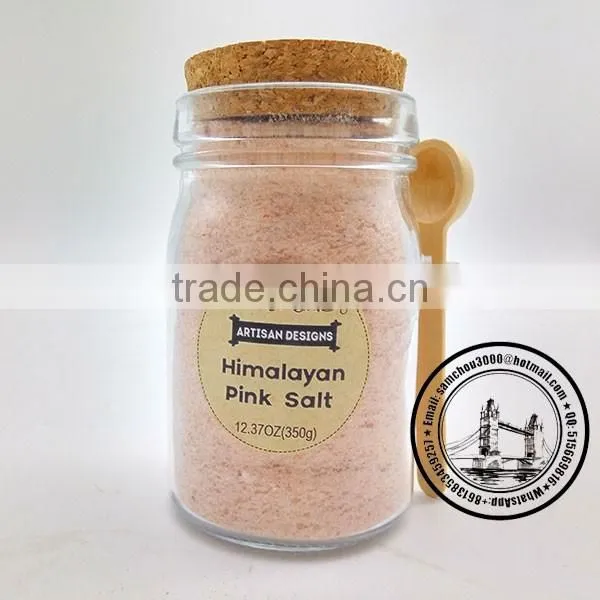 250ML 8.5OZ Glass Jar With Long Woodern Spoon For Salt Spices Seasoning Mixes