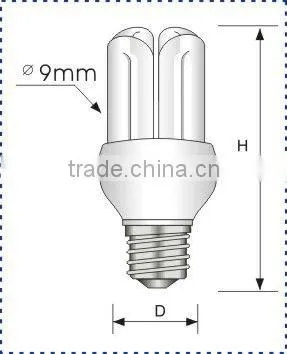 economic 4u cfl bulb with 6000h lifetime