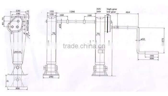 China ISO High Quality Steel Fuwa Landing Gear Sale