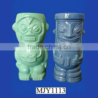 ceramic tiki pot