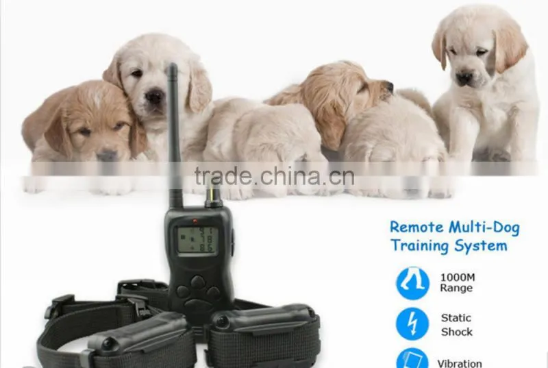 2015 hot sell 1000m remote dog training collar Multi-Dogs Training System